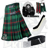 Battle Of Kilts Men’s Tartan Kilt Outfit – 7-Piece Scottish Set with Premium Accessories
